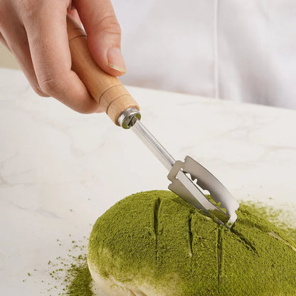 Breadanto™ Dough Scoring Lame – Rustproof Steel with Wood Handle