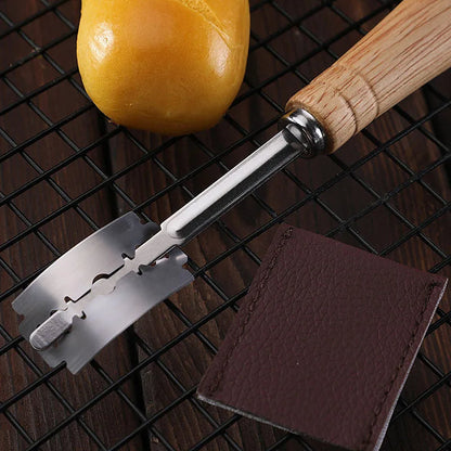Breadanto™ Dough Scoring Lame – Rustproof Steel with Wood Handle